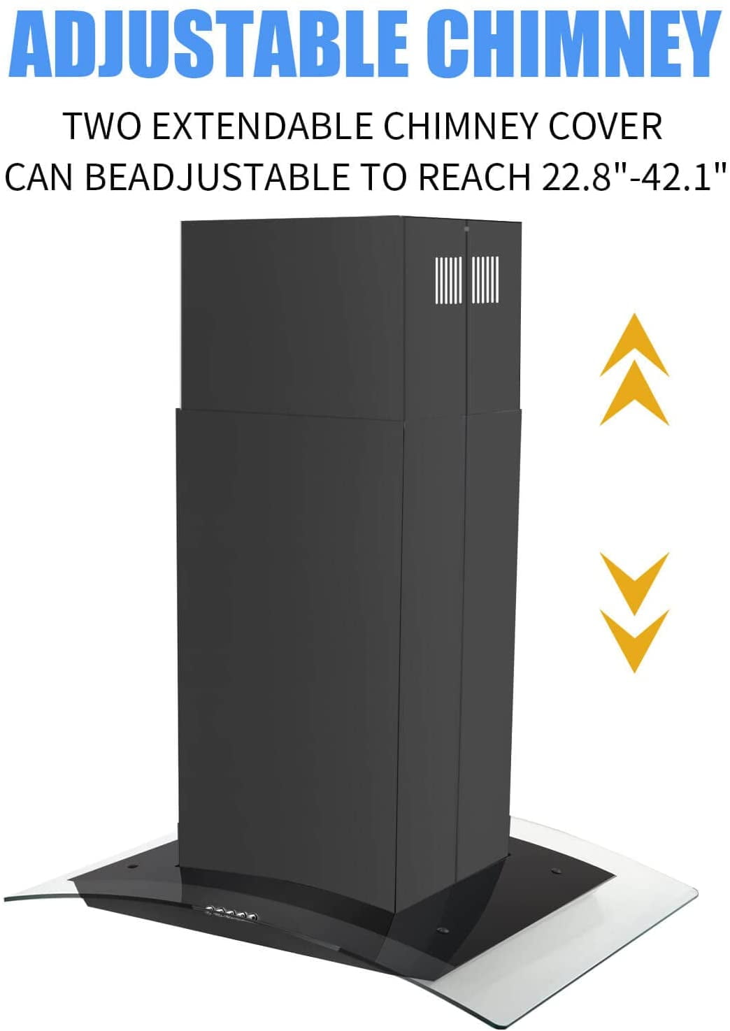Island Range Hood 30-inch Kitchen 3-Speed Extractor Fan Vent Hood Airflow 900CFM