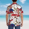 thumbnail image 3 of Lsque Colorful Mushrooms (2) pattern Hawaiian Shirt for Men, Unisex Summer Beach Casual Short Sleeve Button Down Shirts-3X-Large, 3 of 9