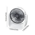 thumbnail image 7 of USB Desk Fan, Mini Fan Portable, 3 Speeds Desktop Table Cooling Fan, Plug in Power Fan, Rotation Strong Wind, Quiet Personal Small Fan for Home Desktop Office Travel Bedroom, 7 of 7