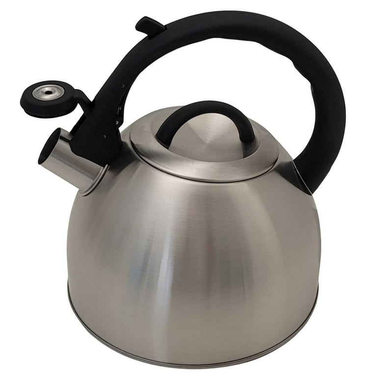 Whistling Tea Hot Water Kettle Stovetop Stainless Steel 2 Quart Gas  Electric Induction Stove Top Teapot Blue 