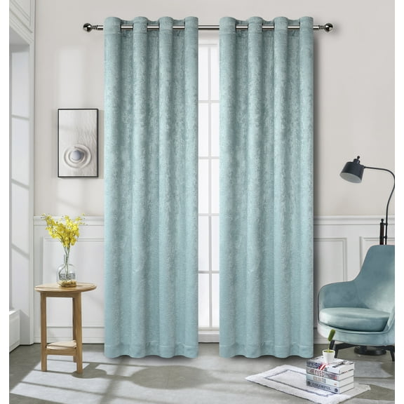 Kate Aurora Modern Art Contemporary 2 Pack Light Filtering Grommet Top Curtains - Assorted Colors, 84 in. Long