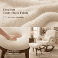 thumbnail image 3 of CloudRest Pro Extra Wide Nursery Rocking Chair with Ottoman, 23.6" Deep Seat Oversized Teddy Glider Rocker, Upholstered Lounge Chair with Thickened Cushion for Adults, Beige, 3 of 8