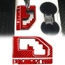 5Pcs For Toyota For Camry 12-14 Red Carbon Fiber Gear Shift Panel Interior Trim Fangkenuo