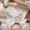 thumbnail image 5 of 2x3 Ft Entryway Area Rug, Pink Easter Bunny Kitchen Rug Runner Washable Floor Mat, Spring Easter Eggs Floral Buffalo Plaid Non Slip Indoor Door Mat Throw Carpet for Bathroom Living Room Bedroom, 5 of 8
