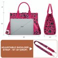 thumbnail image 4 of Wrangler Leopard Tote bag with Cup Holder Laptop Tote 15.6 Inch Work Bag, Leopard Hot Pink, 4 of 7