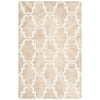 SAFAVIEH Dip Dye Talbot Distressed Wool Area Rug, Beige/Ivory, 6' x 9'