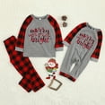 thumbnail image 3 of Family Matching Merry Christmas Pyjama Set Red Plaid Long Sleeve Top and Pant Sleepwear Loungewear Xmas PJS, 3 of 7