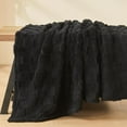 thumbnail image 6 of Super Soft Throw Blanket Black Premium Silky Flannel Fleece 3D Checkered Lightweight Bed Blanket All Season Use (Black Checkered, Throw(50"x70")), 6 of 8