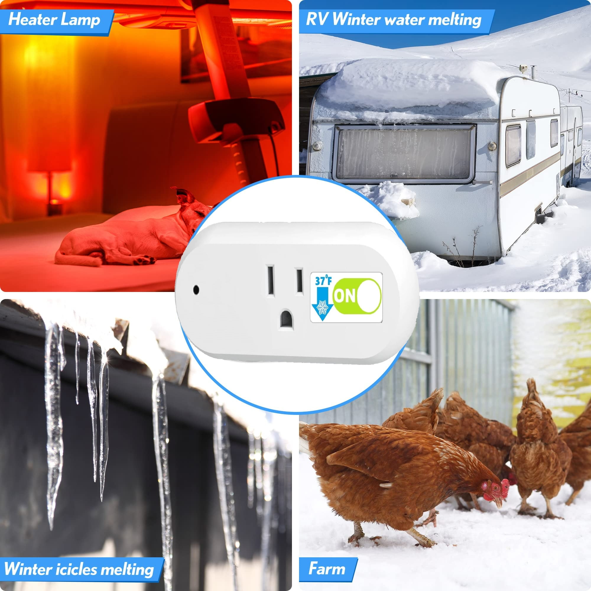 H&G lifestyles Thermostatically Controlled OutletOn at 37°F/Off at 50