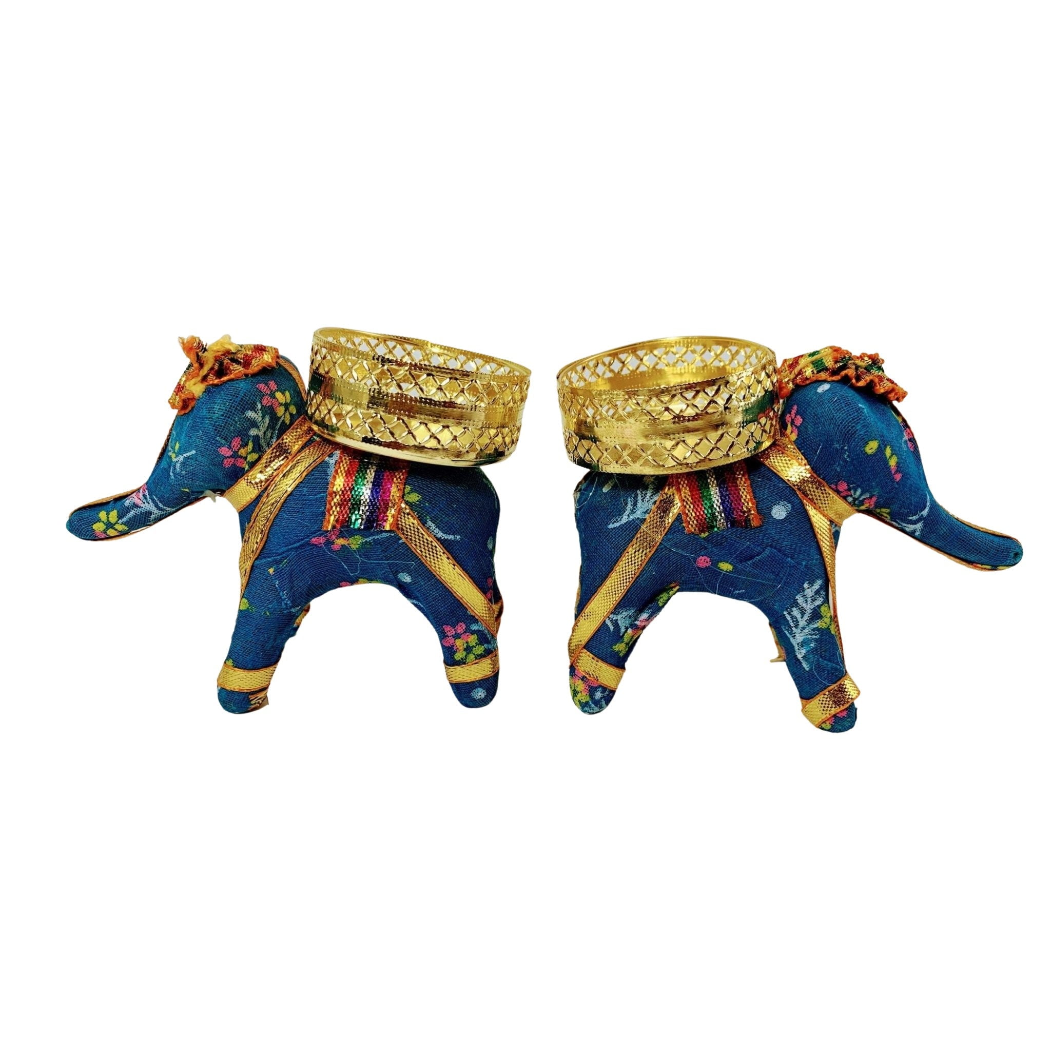 Indian Elephant Wooden Tealight Candle Holders/Ornaments 6 Colours available 