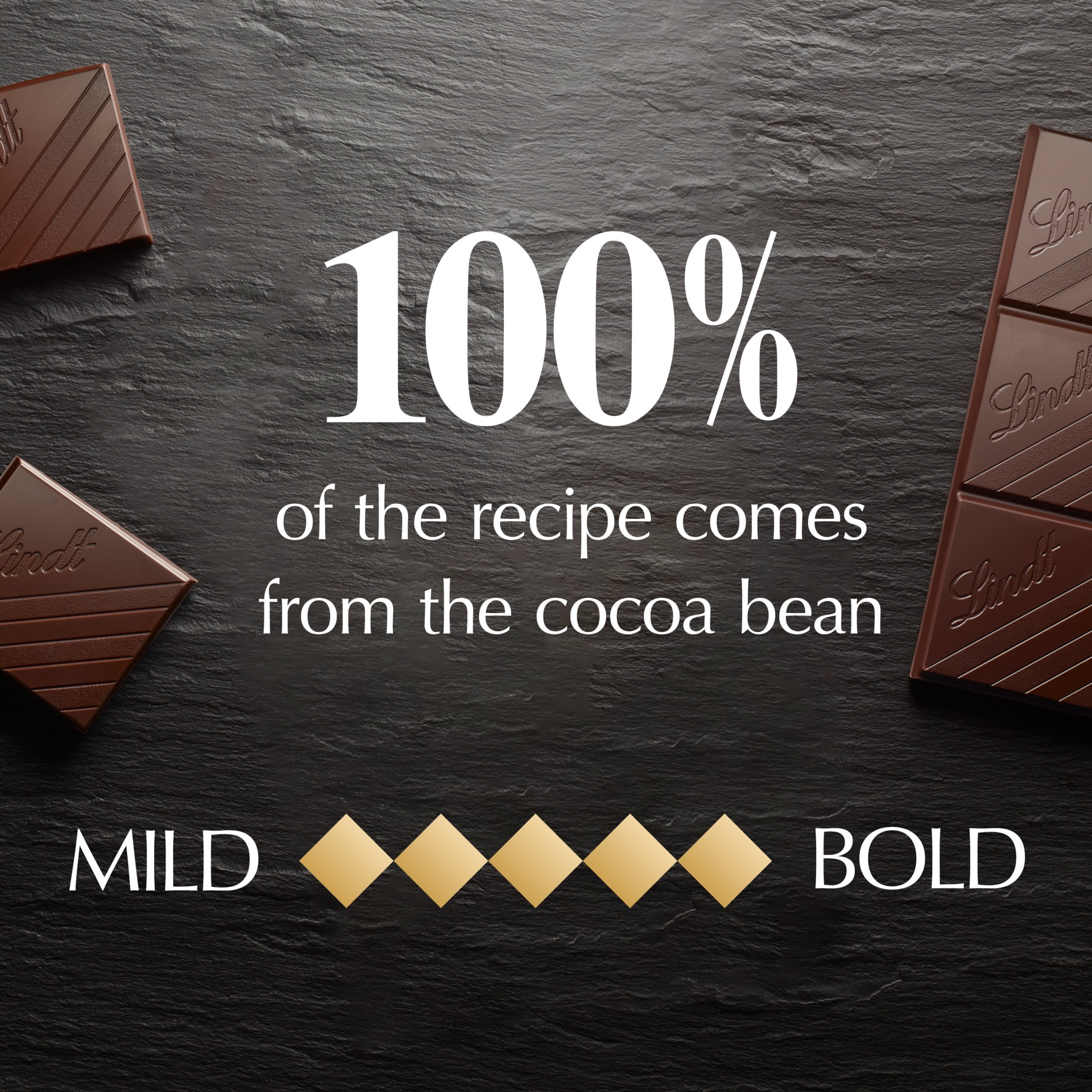 Lindt Excellence, Dark Chocolate, 100% Cocoa, Candy Bar, 1.7 oz, Bar