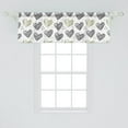 thumbnail image 2 of Ambesonne Valentine's Day Window Valance, Sketched Hearts, 54" X 18", Grey Olive Green, 2 of 3