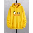 thumbnail image 4 of Sudaderas con capucha de interés con estampado de pato de dibujos animados para hombres con bolsillo de canguro, jersey con capucha con cordón de moda y ventilación holgada y cómoda, 4 of 5