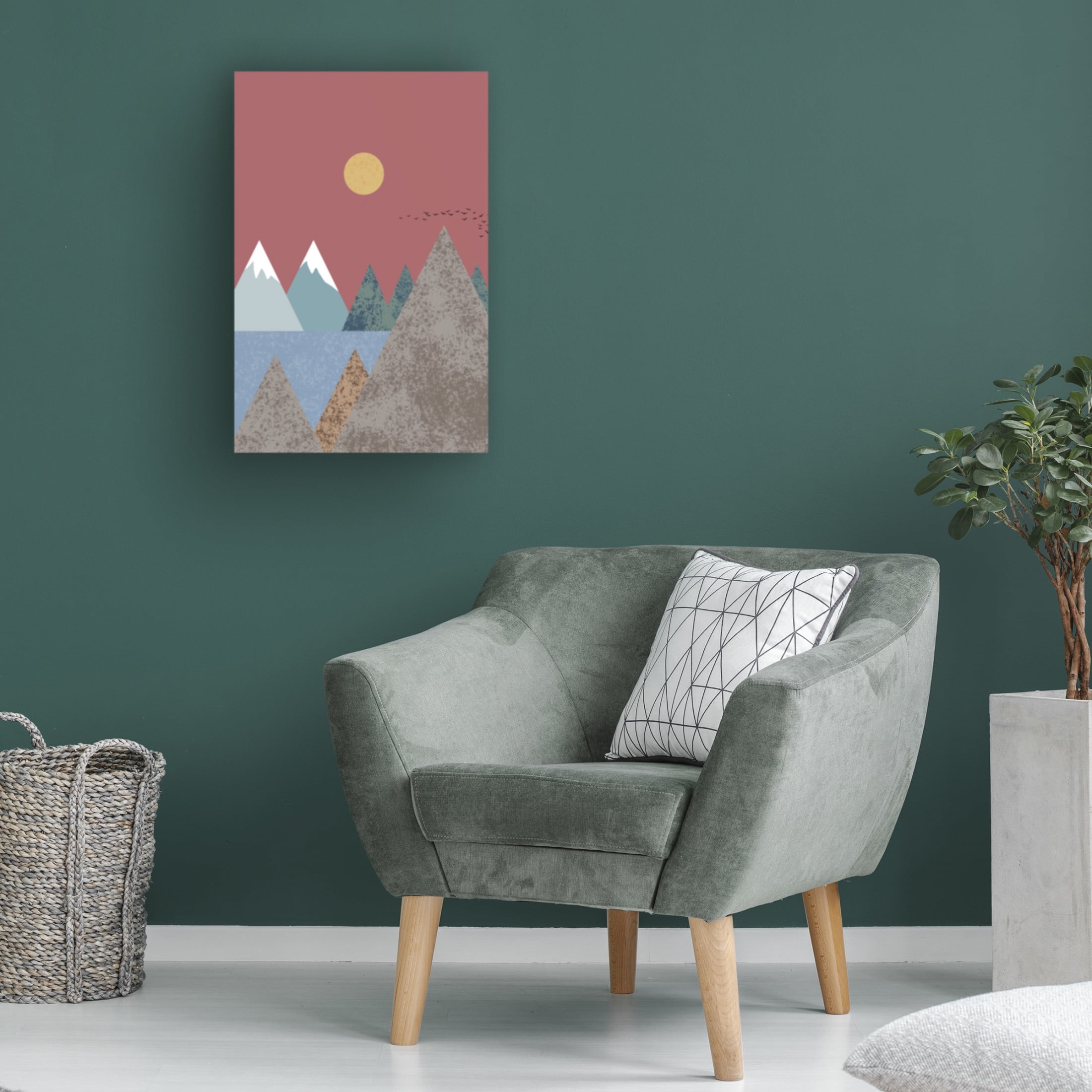Canvas Wall Art - Pictufy Studio Ii 'Mountain Landscape' Wall Art for Living Room, Bedroom, or Office Décor by Trademark Fine Art - 30 x 47 Inches