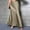 01 Khaki, variant on Awdenio Women's Satin High Waist Hidden Elasticized Waistband Flared Casual A Line Midi Skirt