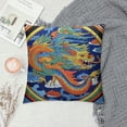 thumbnail image 2 of JEUXUS  Ethnic Chinese Dragon Phoenix Square Throw Pillow Cover Home Living Room Cushion Sofa Patio Car Indoor Outdoor New Home Bed Modern Home Art Deco Throw Pillow Cover, 2 of 5