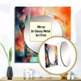 thumbnail image 3 of Designart "Abstract Space Visions in Red and Green" Modern Geometric Square Mirror For Wall Decor - Large Red Square Printed Wall Mirror Art - Square Modern Mirror - Wall Mounted Square Large Mirror, 3 of 5