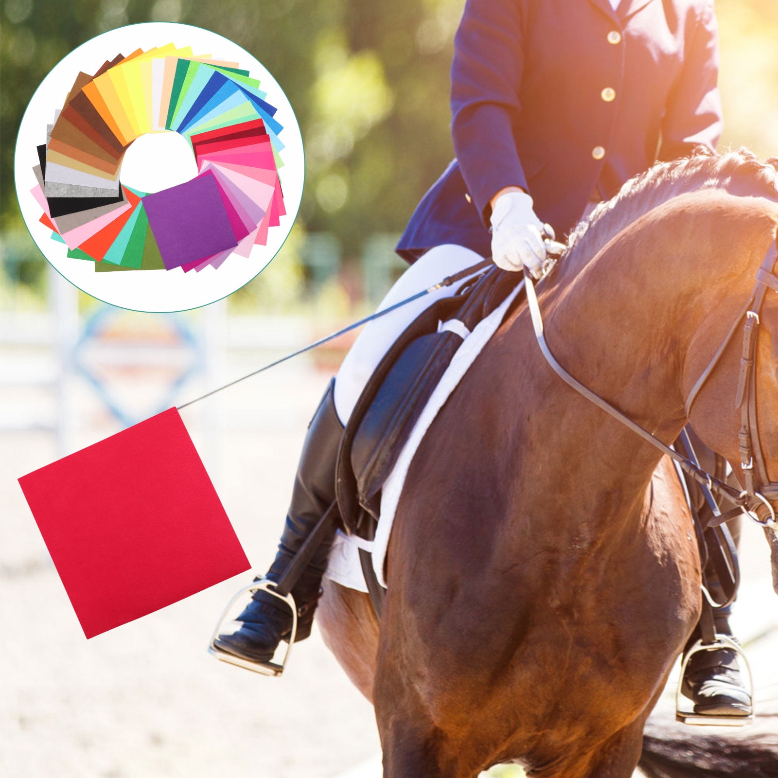 COMPUKAS Safety Flags 40 Sheets Non-woven Sports Signal Community Gatherings Assorted Color