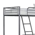 thumbnail image 3 of Lit Mezzanine Simple - Cadre en Métal Noir avec Échelle Inclinée Intégrée, 3 of 6
