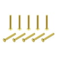 thumbnail image 1 of Unique Bargains Brass Hex Bolts, M6x40mm 10 Pack Fully Thread Grade 4.8 Machine Screws, 1 of 4