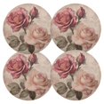 thumbnail image 4 of Qxltty 15inch Round Placemats Set of 1 Polyester Fabric Heat Resistant Washable Table Mat for Kitchen Party Decor Vintage Rose, 4 of 7
