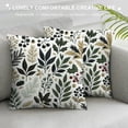 thumbnail image 3 of Throw Pillow Cover Colorful Floral Herbs Merry Christmas Winter Holiday Artistic Holly  Pillowcase Home Decorative Square Pillow Case Cushion Cover, 3 of 5