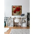 thumbnail image 4 of Marmont Hill "Poppy Talk 2" by Vicki Butler Painting Print on Natural Pine Wood, 4 of 5