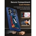 thumbnail image 3 of Funda Vihibii para Samsung Galaxy S25 Ultra con tarjetero, color azul, 3 of 7