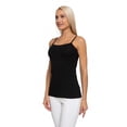 thumbnail image 2 of Women's Top Camisole Scoopneck with Straps, XL, Black, by Ambesonne, 2 of 4