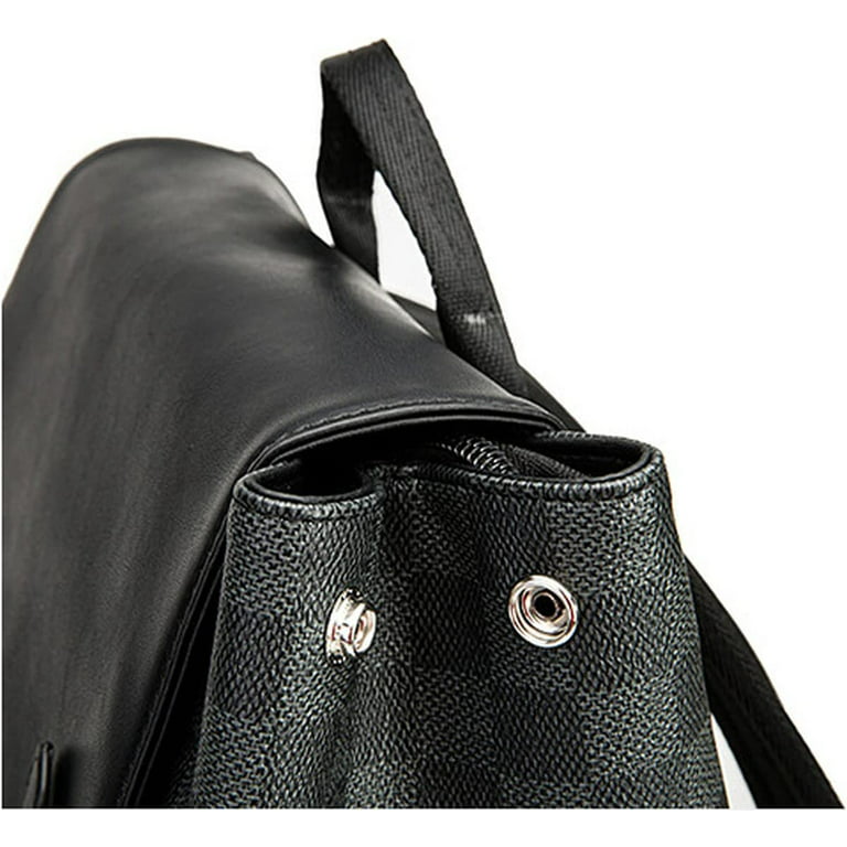 Wholesale Unisex Fashion Plaid Large Capacity Pu Leather Backpack