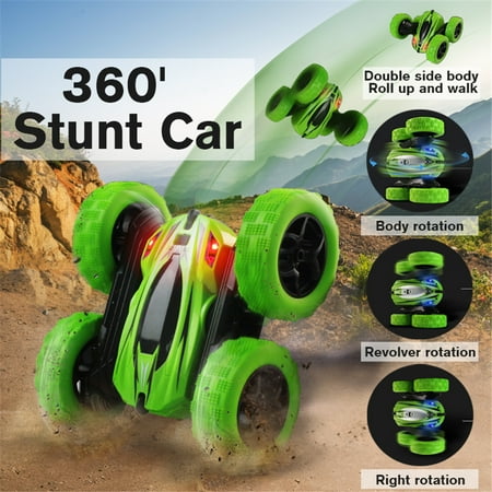 - 1/24 Scale 4WD Remote Control RC Car Truck 360° Rotation Stunt Car Christmas Toy