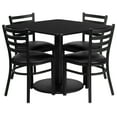 thumbnail image 2 of Emma + Oliver Base & 5 Piece Traditional Laminate & Steel Dining Table Set, Black, 2 of 3