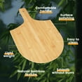 thumbnail image 3 of Wekvgz 4Pcs 12 Inch Bamboo Wood Pizza Peel for Bread Cheese Vegetable Fruits Multipurpose Long Handle Pizza Paddle Easy to Clean Smooth Surface Pizza Board for Kitchen, 3 of 10