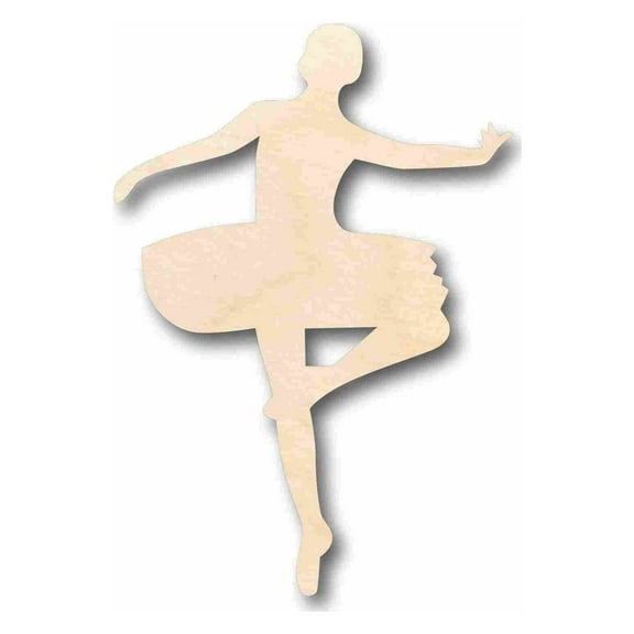 Unfinished Wood Ballerina Silhouette - Craft- up to 46" DIY 24" / 1/8"