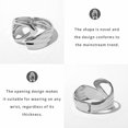 thumbnail image 5 of DESIGNICE Gold Bangles for Women Unique Twisted Design Bangle Bracelets Open-Close Silver Bangle Bracelets for Women Silver1, 5 of 7