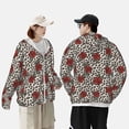 thumbnail image 4 of Fotbe Leopard Print Rose Chaqueta con Protección Solar UPF 50+ para Hombre y Mujer, Camisa con Capucha y Bolsillos-Small, 4 of 7