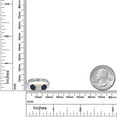 thumbnail image 6 of Gem Stone King 1.70 Cttw Lab Grown Diamond and Blue Sapphire 3-Stone Engagement Ring for Women | 925 Silver and 10K Yellow Gold | Round 5MM | Three Stone Wedding Anniversary Promise Ring, 6 of 6
