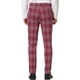 thumbnail image 3 of Pantalones de vestir a cuadros para hombre INSPIRE CHIC, formales, impresos, de cuadros, 32 burdeos, 3 of 7