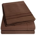 thumbnail image 1 of Juego de sábanas Sweet Home Collection 1500 Supreme Queen Brown, 1 of 8