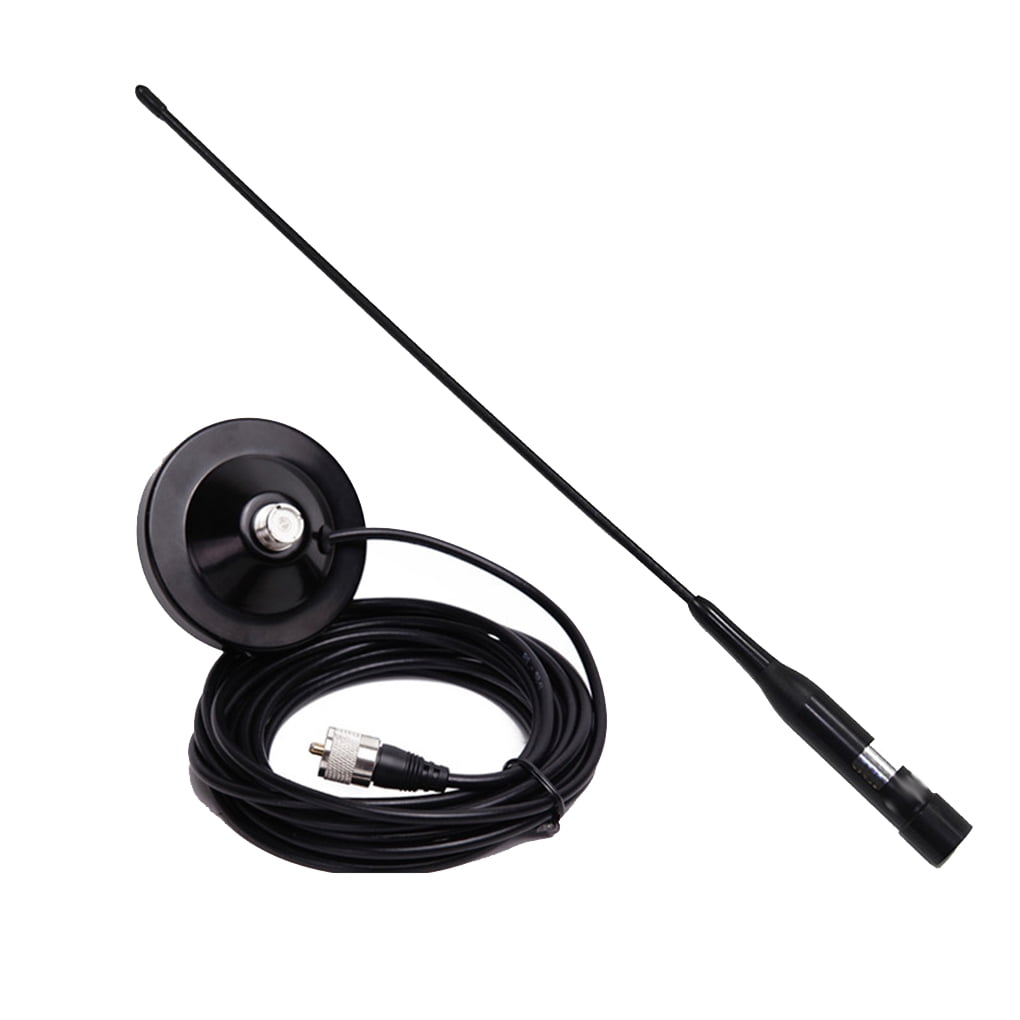 Dual Band VHF/UHF 144/430MHz Mobile Ham Radio Antenna NLR2+ Magnetic Mount 5M Cable Replacement for Mobile Radio