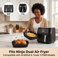 thumbnail image 2 of 5 Pcs Rectangle Silicone Air Fryer Liners, Reusable Air Fryer Silicone Liners, Food Grade Air Fryer Liners Silicone for Air Fryer Basket, 2 of 10