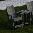 thumbnail image 3 of Wildridge Contemporary High Adirondack Chair, Dark Gray - All-Weather Recycled Plastic Furniture for Patio, Deck, Lawn, 3 of 4