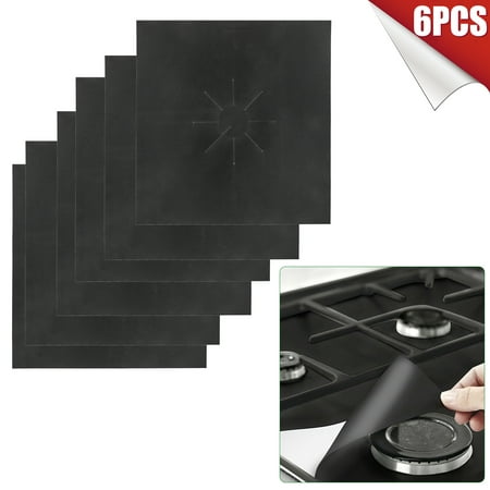 TSV 6-Pack Gas Range Protectors Liner Covers Reusable Gas Stove Burner Covers, 10.6