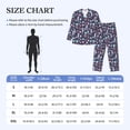 thumbnail image 4 of Honeii Watercolor Marine Animals Pattern Mens Pajamas Set,2pcs Men's Lounge Long Sleeve Sleep Shirt and Pajama Bottoms Sleepwear Set,Mens Pjs Sets-X-Large, 4 of 7
