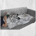 thumbnail image 6 of Octopus Soft Flannel Fleece Blanket, Hipster Octopus Tattoo Style Artwork Undersea Creature Monster Cartoon Print Art, Cozy Plush for Indoor and Outdoor Use, 50" x 70", White Black, by Ambesonne, 6 of 6