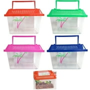 Aquarium Starter Kit Fish Tank 0.3 Gallon Carrier Reptile Turtle Frog Terrarium