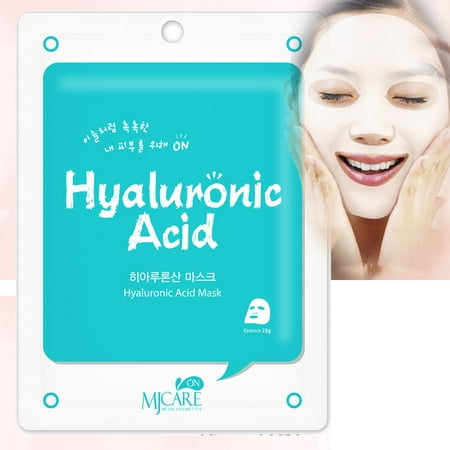 Korean Cosmetics Beauty Rejuvenating Hyaluronic Acid Premium Essence Mask Pack Sheet, Brightening Anti-wrinkle, Skin Tightening, Pack of (Best Hyaluronic Acid Sheet Mask)