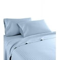 thumbnail image 2 of 1000 Thread Count Fresh Home Collection 100% Egyptian Cotton Deep Pocket Dobby Striped Sheet Set (Queen, Blue), 2 of 5