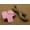 Baby Pink, variant on 100 Pcs Heart Punched Rectangular Hang Tag Wedding Favor Blank Tags with Free Natural Jute Twine - Colors Available