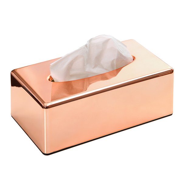 soporte de papel facial moderno - Accesorios para encimera de tocador de baño, tocador de dormitorio, mesita de noche, escritorio, oficina y mesa auxiliar - oro rosa ShuxiuWang 1327537010289
